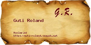 Guti Roland névjegykártya
