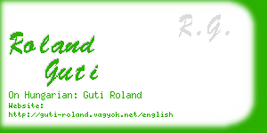 roland guti business card